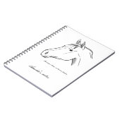 馬線ミニマルデザイン手帳 ノートブック (左側)