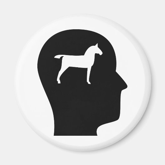 馬考えに関する マグネット (正面)