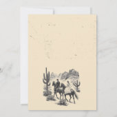 馬背のキャニオン カップルの結婚式 招待状 (裏面)