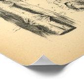 馬脳神経解剖学1908ヴィンテージプリント ポスター (角)