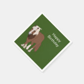 馬自然動物の誕生日パーティー スタンダードカクテルナプキン (角)