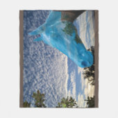 馬色彩の鮮やかとマカラの空フリースブランケット フリースブランケット (正面)