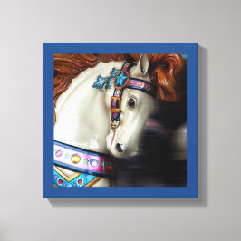 馬色彩の鮮やかのメリー遊園地7 キャンバスプリント
