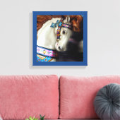 馬色彩の鮮やかのメリー遊園地7 キャンバスプリント (インサイチュ (リビング))