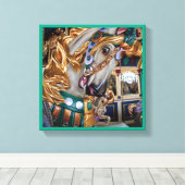 馬色彩の鮮やか5 キャンバスプリント (インサイチュ (ウッドフロア))