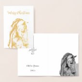 馬芸スケッチホイ実在ルメリークリスマス 箔カード (ディスプレー)