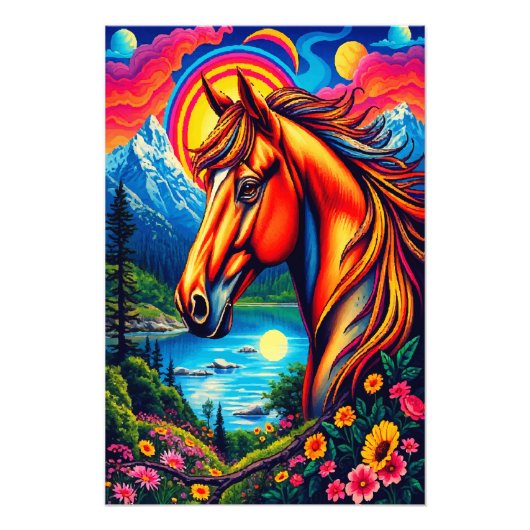 馬芸術的の表情 フォトプリント            (正面)