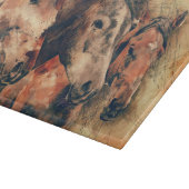 馬芸術的水色の絵画装飾 カッティングボード (角)