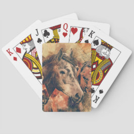 馬芸術的水色の絵画装飾 トランプ