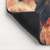 馬芸術的水色の絵画装飾 マウスパッド (コーナー)