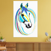 馬芸術的顔 キャンバスプリント (インサイチュ (リビング))
