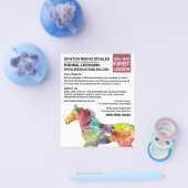 馬芸術的馬、乗馬インストラクター、アカデミー チラシ (シングル)