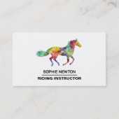 馬芸術的馬、乗馬インストラクター、アカデミー 名刺 (正面)