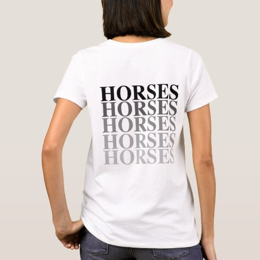 馬荷車を引くのTシャツ Tシャツ (裏面)