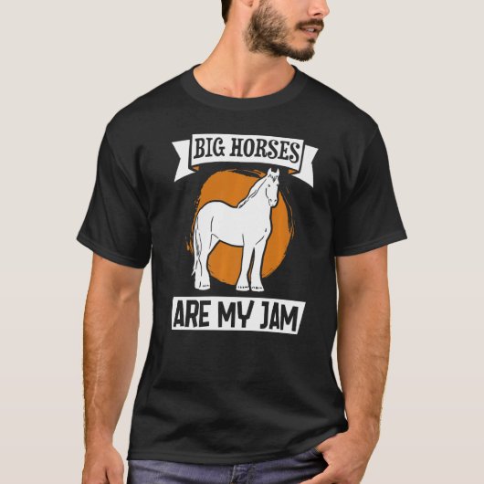馬荷車を引く乗り騎手クライド用スコットランド馬 Tシャツ (正面)