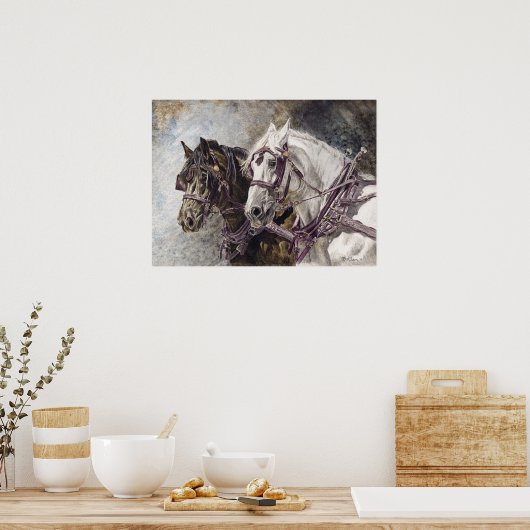 馬荷車を引く団 ポスター (キッチン)