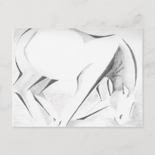 馬荷車を引く抽象芸術 ポストカード (正面)