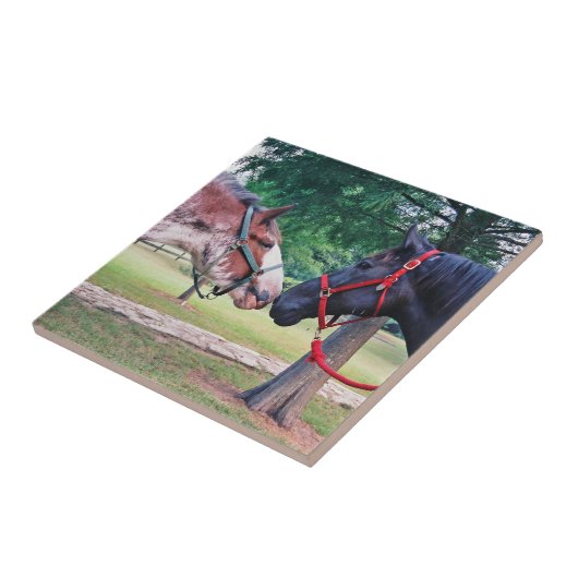 馬荷車を引く瓦 タイル (側面)