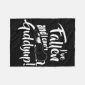 馬落ちたに乗って目が回おもしろいらない フリースブランケット (正面(横))