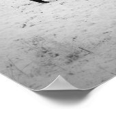 馬落ちた牧場の新雪 ポスター (角)