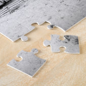 馬落ちた牧場の新雪 – 11x14インチ ジグソーパズル (側面)