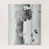 馬落ちた牧場の新雪 – 16x20インチ ジグソーパズル (縦)