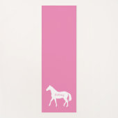 馬術おもしろいトレーニングフィットネスピンクネームホース ヨガマット (正面)