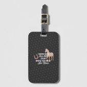 馬術おもしろい「私は一日働く懸命」 ラゲッジタグ (正面縦)