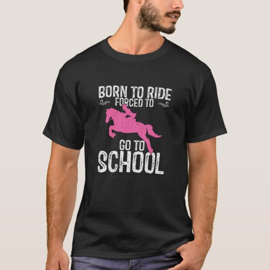 馬術が好きな女の子 新学期 Tシャツ (正面)