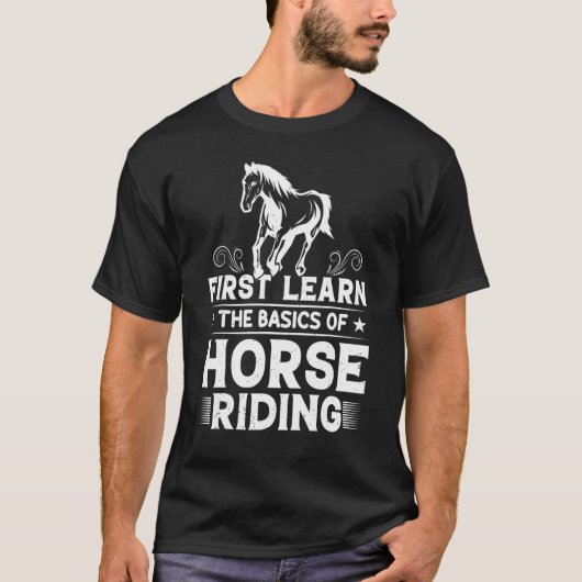 馬術の基礎を学ぶ バレルEq Tシャツ (正面)