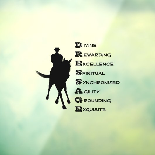 馬術は馬と乗り手のシルエット  ウィンドウサイン (シート3)