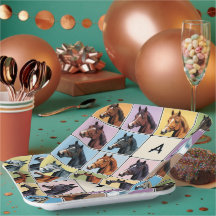 馬術をテーマにしたパーティーモノグラムの馬