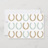 馬術をテーマにした乗馬靴RSVP 出欠カード (裏面)