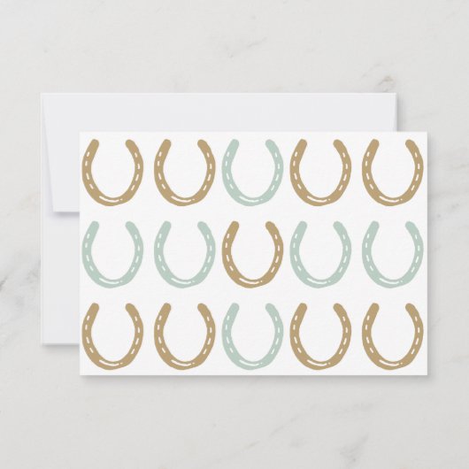 馬術をテーマにした乗馬靴RSVP 出欠カード (裏面)