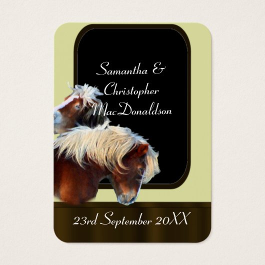 馬術をテーマにした結婚式の引き出物感謝していユーラベル (正面)