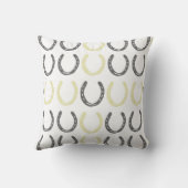 馬術をテーマにした馬靴パターン クッション (裏面)