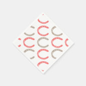 馬術をテーマにした馬靴パターン スタンダードカクテルナプキン (角)