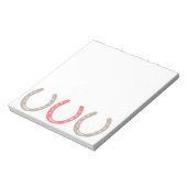 馬術をテーマにした馬靴パターン ノートパッド (回転)