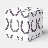 馬術をテーマにした馬靴パターン フェイバーボックス (裏面サイド)