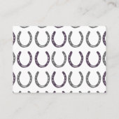 馬術をテーマにした馬靴パターン プレイスカード (裏面)