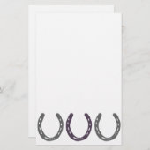 馬術をテーマにした馬靴パターン 便箋 (正面/裏面)