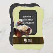 馬術をテーマ結婚にしたメニュー メニュー (正面/裏面)