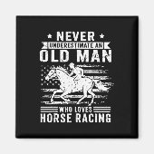 馬術を愛する老人を決して過小評価しない マグネット (正面)