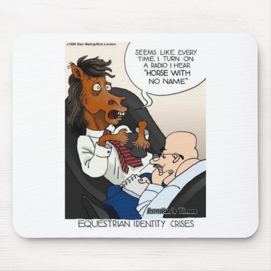 馬術アイデンティティーおもしろい危機のギフト&ティー マウスパッド (正面)