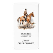 馬術エレガント英国狩猟馬Ex Libris ラベル (正面)