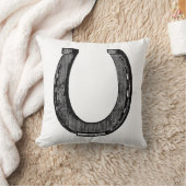 馬術エレガント馬ヴィンテージ蹄形 クッション (ブランケット)