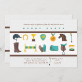 馬術エレメンツダービーパーティの招待状 招待状 (正面/裏面)