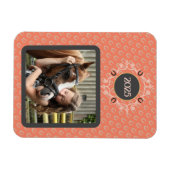 馬術カスタム文字ラッキー馬靴の写真 マグネット (横)