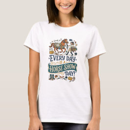 馬術ギフト 馬のショー 馬小屋ライフ ユーモア Tシャツ