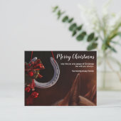 馬術クリスマスぶら下がったの馬蹄写真 シーズンポストカード (スタンド正面)